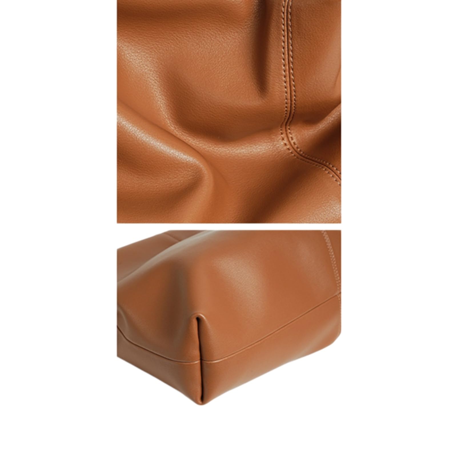 Beauty Case Borsa in Cuoio Genuina della Donna, A Spalla di Grande capacità, Elegante Lavoro E Viaggio