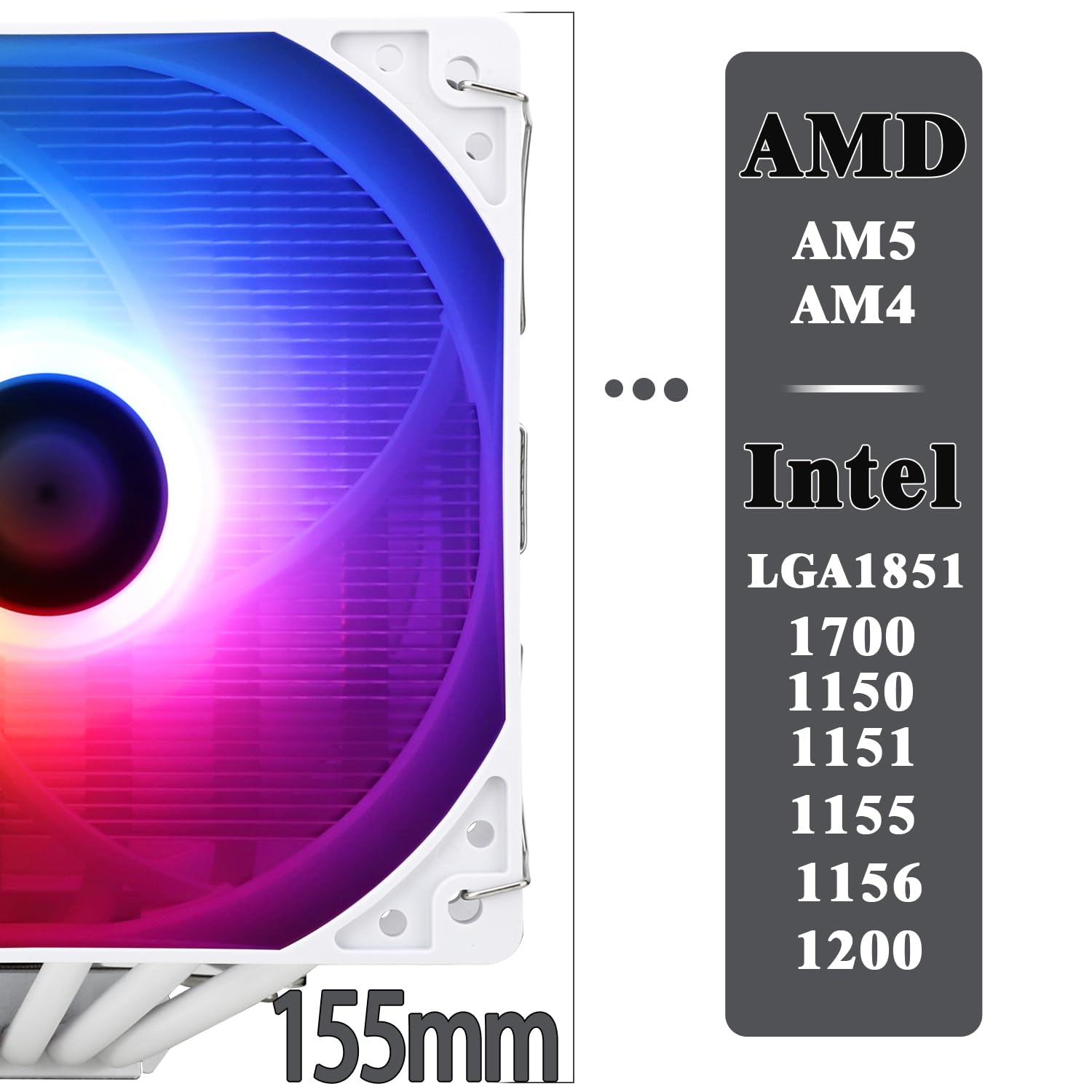 TR-Thermalright Peerless Assassin 120 SE White ARGB CPU, Dual Tower e Ventola con 6 Heatpipes,2 x 120 mm TL-C12CW-S PWM Ventola con 1550U/min-bianco, per AM5/AM4, Intel LGA1851/1700/115x/1200