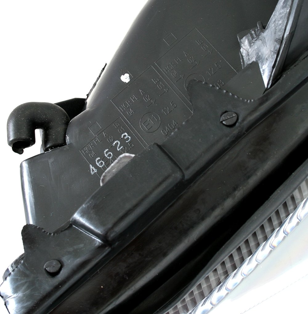 Depo alogena faro trasparente vetro nero lato destro lato passeggero