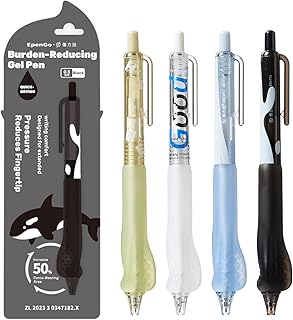 Smooth Writing Pens - Fine Point 0.5mm Black Ink Gel Pen, Retractable Click Design with Ergonomic Soft Grip Cushion, 5 Pcs for Office & School Supplies (4-Pack)