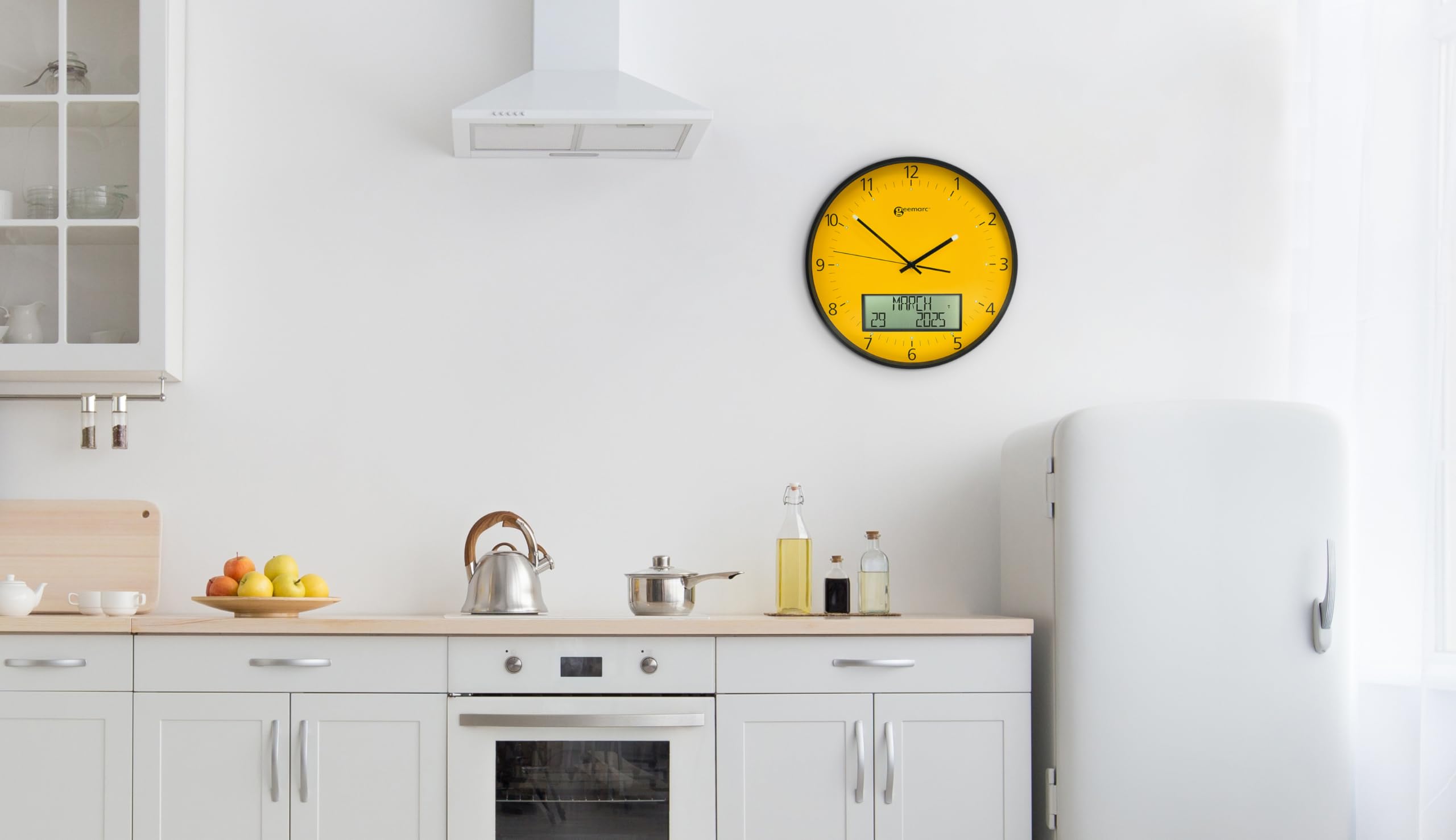 Geemarc Large Analogue Clock with Full Date and Time on Digital Display, The Self-setting Viso 60 with High Colour Contrast - Image 2