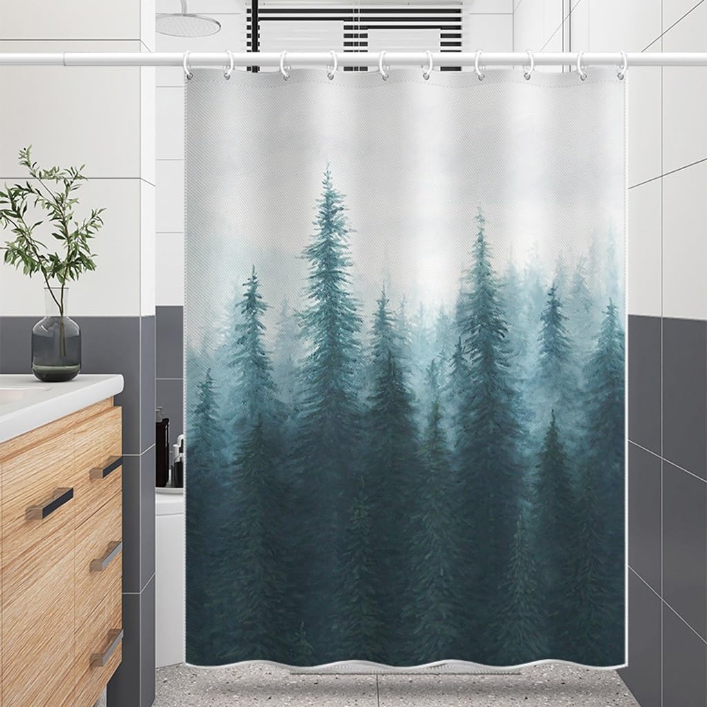 NZPOST Cortina De Ducha De Baño Cortina Revestimiento De Ducha Cortina De Puerta De Inodoro De Baño Cortina De Partición De Baño Cortina De Ducha Impermeable De Poliéster con G