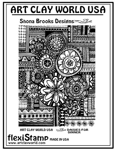 FlexiStamps Texture Sheet Shona Brooks Daisies for Dinner Design - 1 pc.