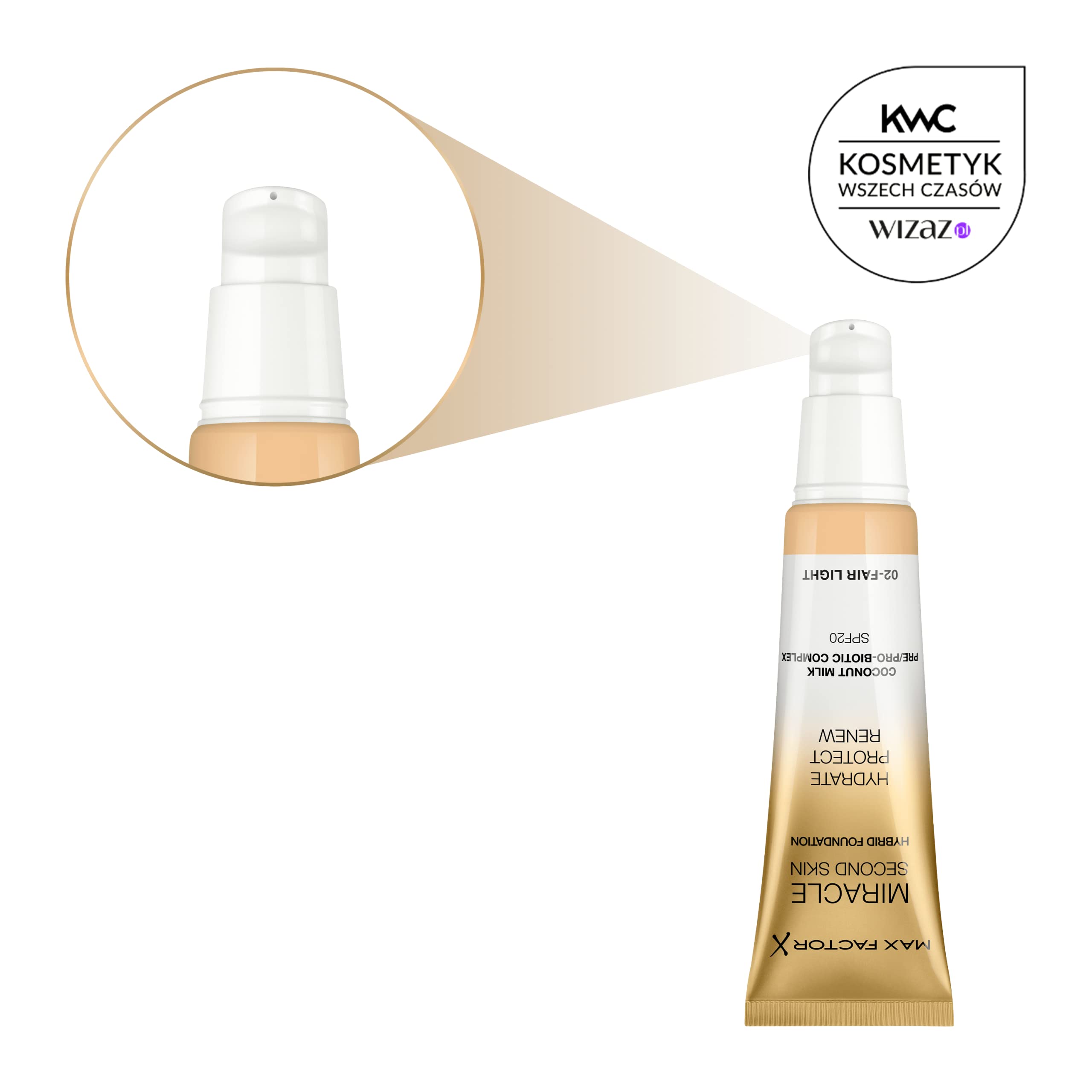 Max Factor Miracle Second Skin nawilżający podkład z filtrem nr 02 - Fair Light