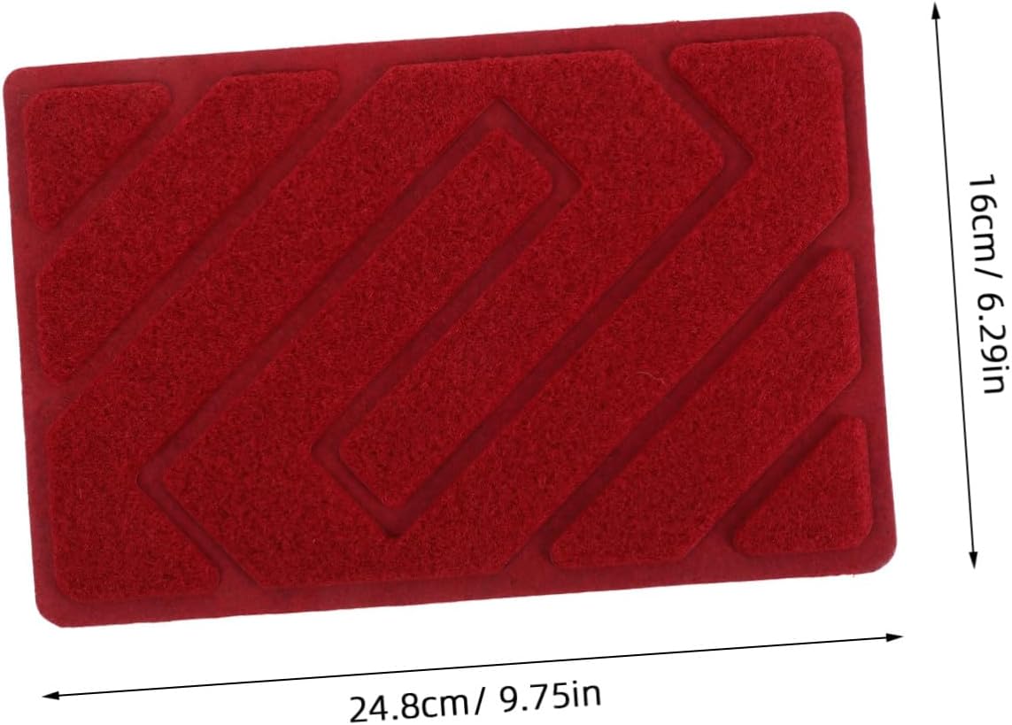5pcs Red Car Floor Mat Repair Patch Kit Non-Slip Wear-Resistant Foot Pedal Pads for Vehicle Carpet Protection and Interior Floor Mat Fix