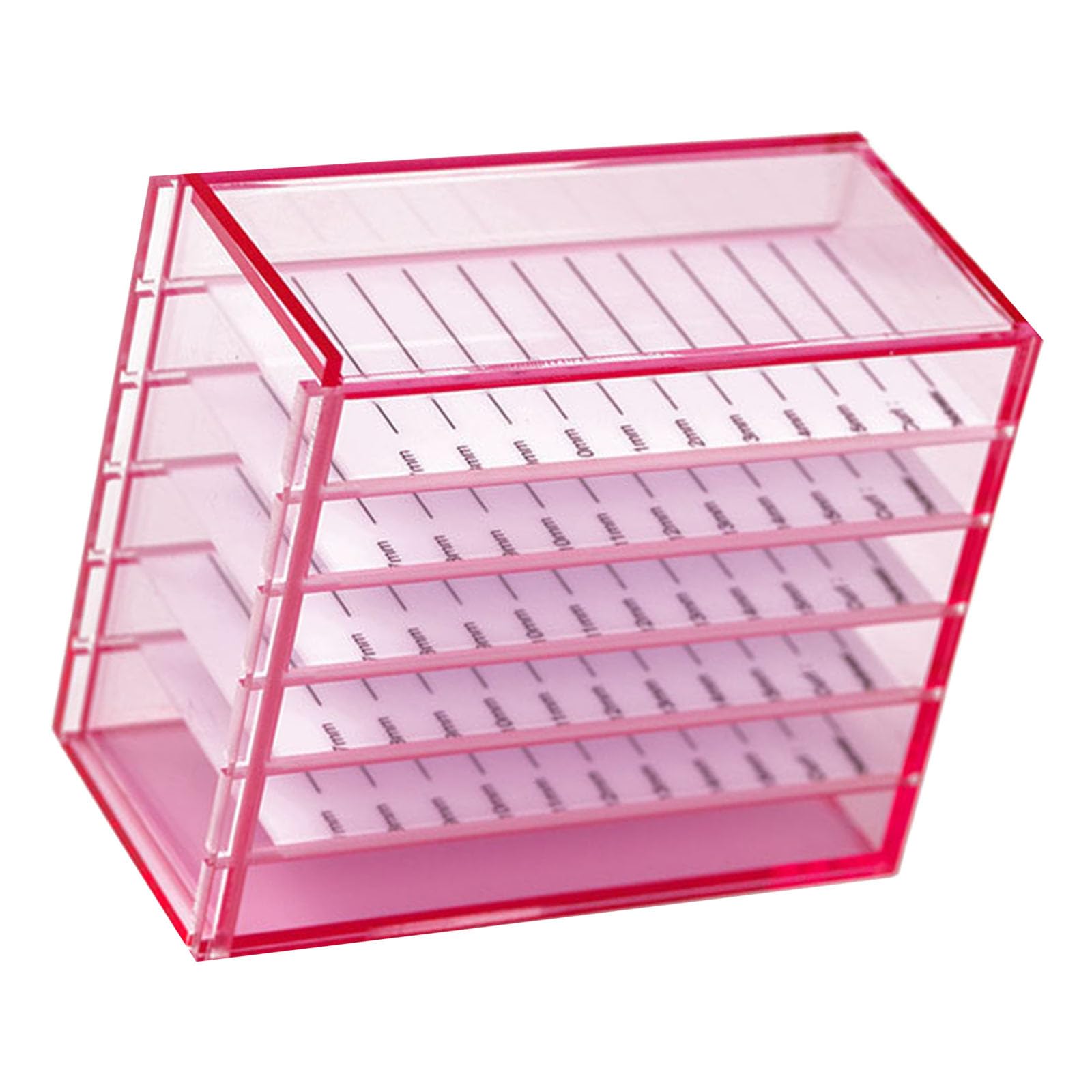 Lfrxtra Pk Storage Boxes,5 Layers Acrylic Clear False Eyelash Organizers Case,Cosmetic Makeup Storage Box For Grafting Lash Extension Eyelash Box
