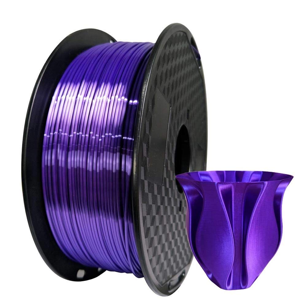 3D-Druckseide, PLA-Filament für 3D-Drucker, 1,75, 1 kg, seidenähnliches Design, Schwarz/Violett Silk Red Copper