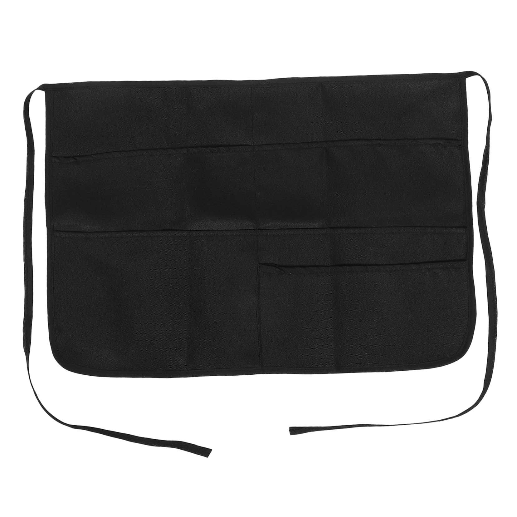 KONTONTY Work Apron Reusable Apron Waist Tie Apron Half Apron Women Server Apron Waist Apron Aprons for Men Apron with Pockets Waitress Apron with Pocket Apron Women Polyester Black