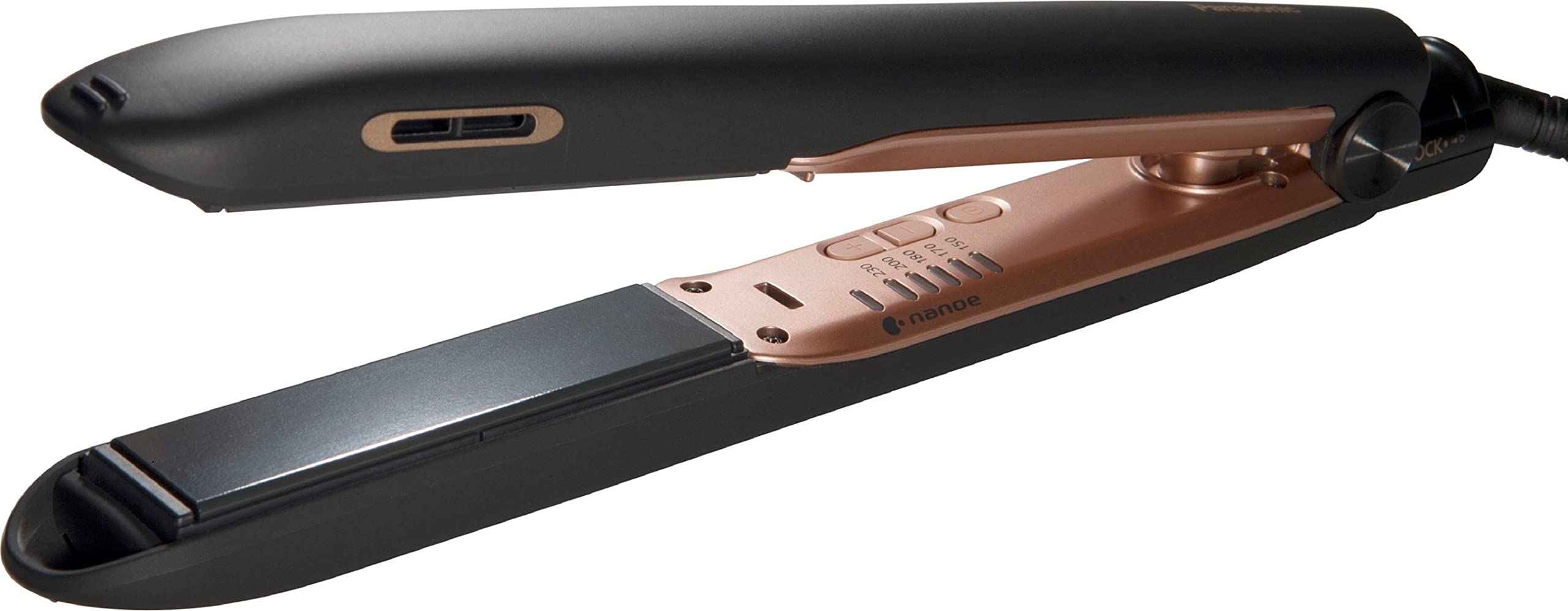 Panasonic Black Eh-Hs99 Nanoe Ceramic Hair Straightener With Temperature Control In