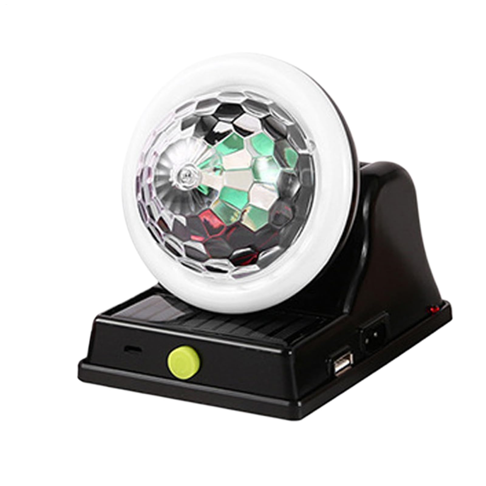 Lámpara de discoteca de carga solar – Ambiente de fase LED colorido para uso exterior interior | Iluminación de fiesta para ahorro de energía para jardín, patio, camping, fe