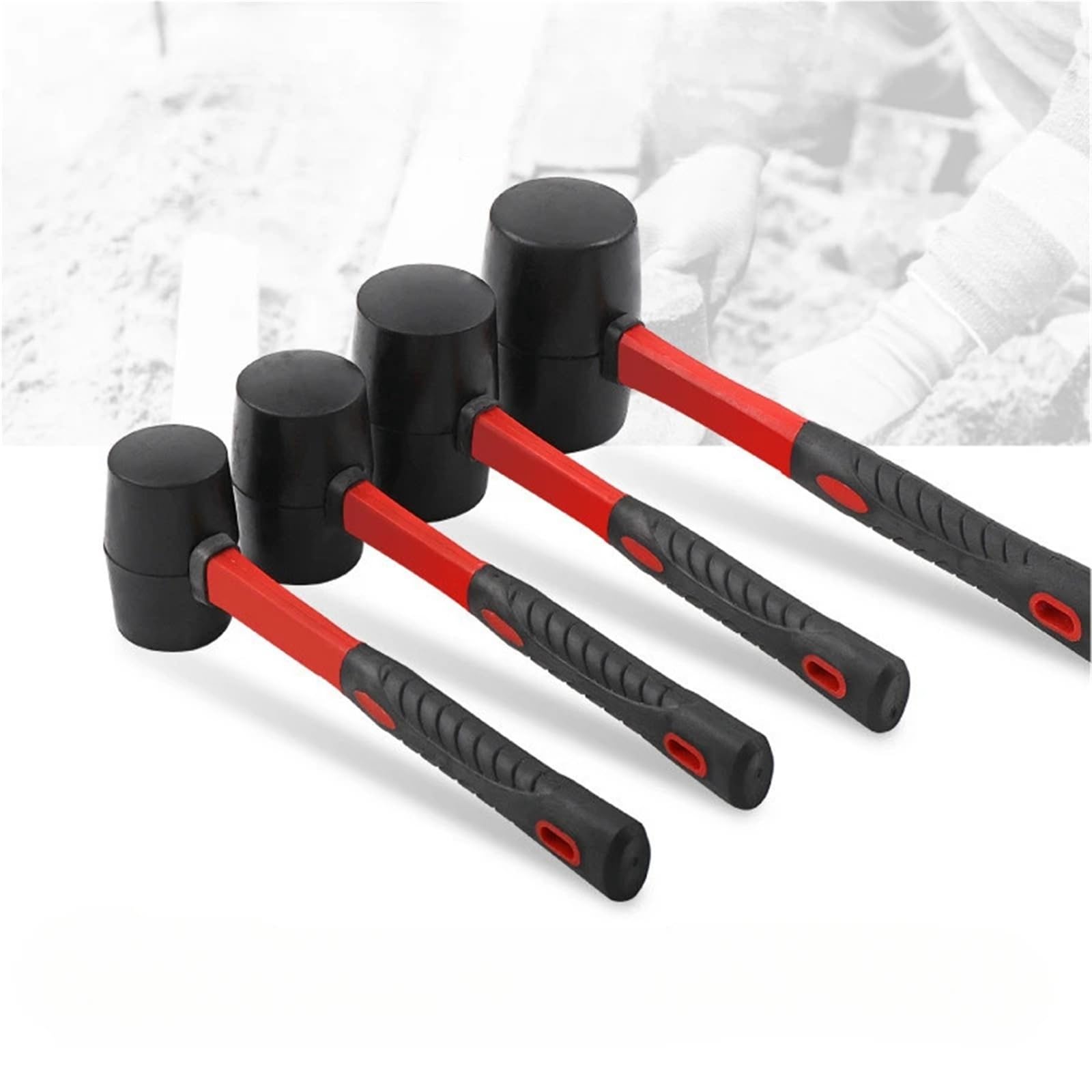 Martillo Goma Martillo de goma doble cara 16/24 oz | Mazo con herramienta manual aislada y agarre antideslizante(24OZ)