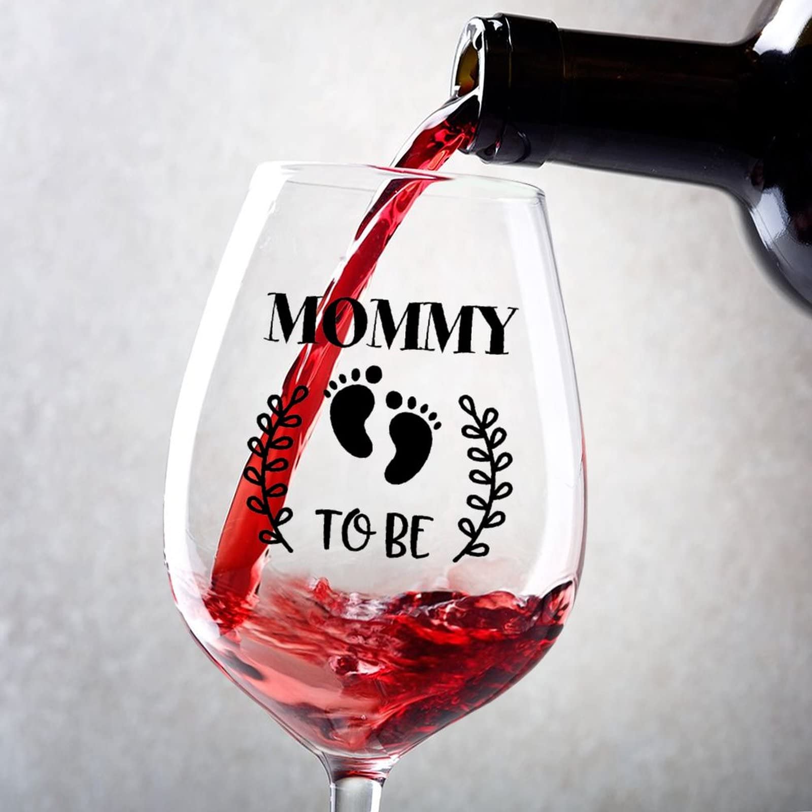 Copas de vino promocionadas a mamá, juego de 2 copas de vino perfectas para uso diario rojo o blanco, regalo único de aniversario de boda o cumpleaños, copas de 17 onzas