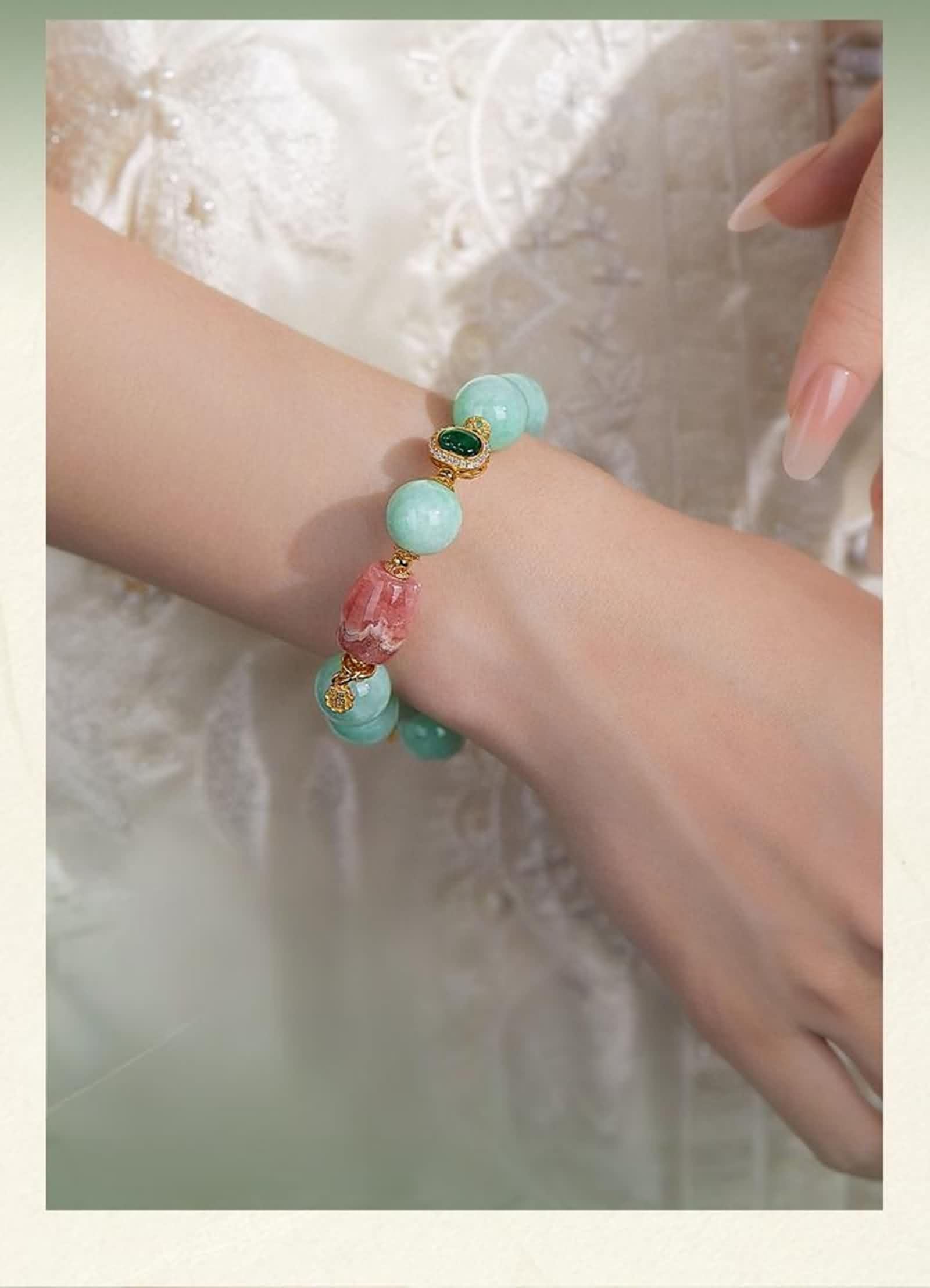 Bracelets pour femme en or jaune 9 K/14 K/18 carats, jadéite 12-13 mm Bracelets ronds en or véritable Bijoux pour femmes Au750/585/375 Or