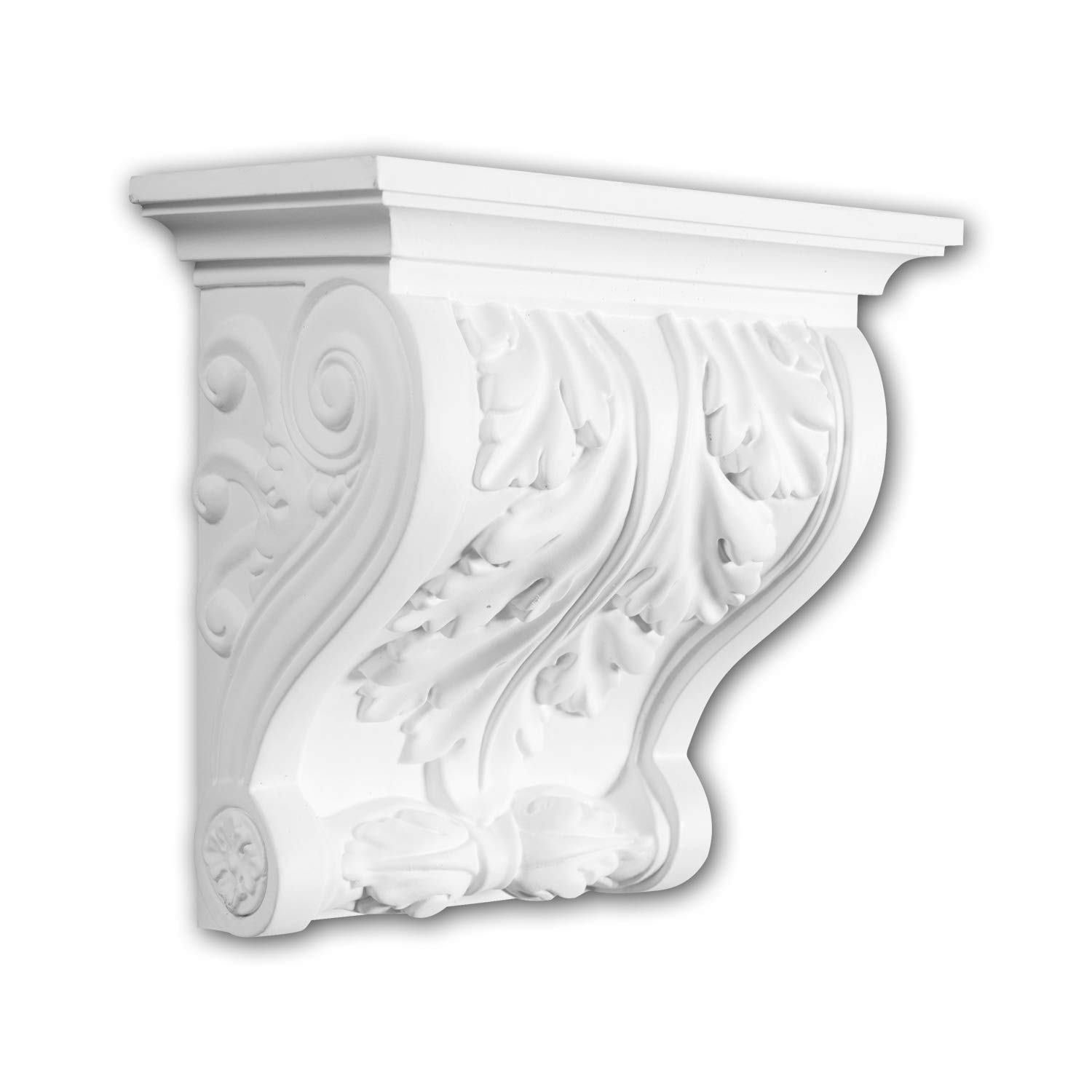 PRO[f]home® - Corbel 119007 Shelve Wall board Decorative Element Corinthian style white Profhome