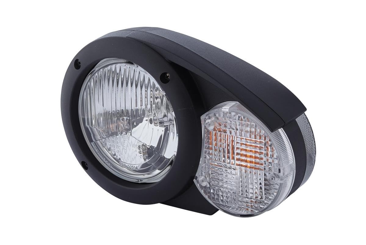 Hella 1E3 996 160-011 Halogen-Headlight - Combi 133-12V - round - mounting - Lens Colour: Grey - Plug: DEUTSCH plug - Left Front