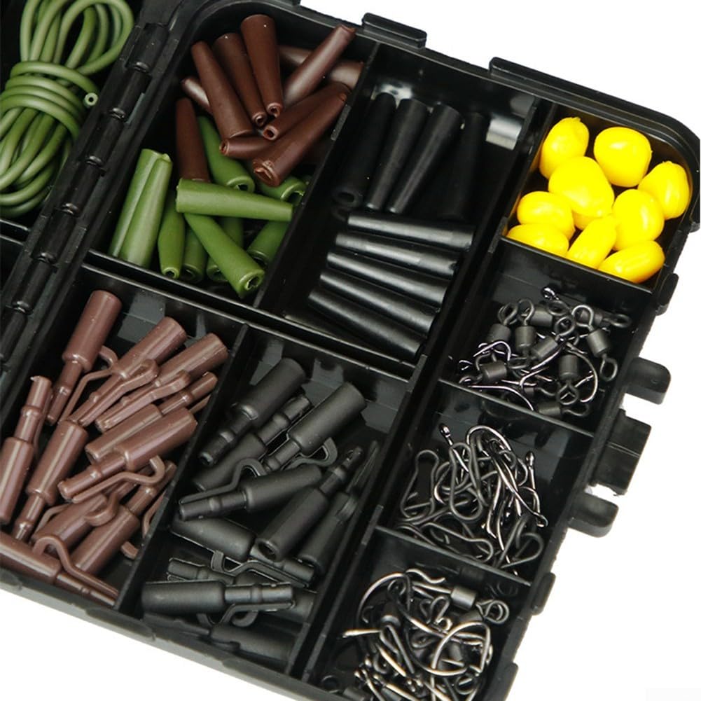 Kit Pêche à La Carpe 272 Pièces – Crochets, émerillons, Perles – Style Européen Professionnel