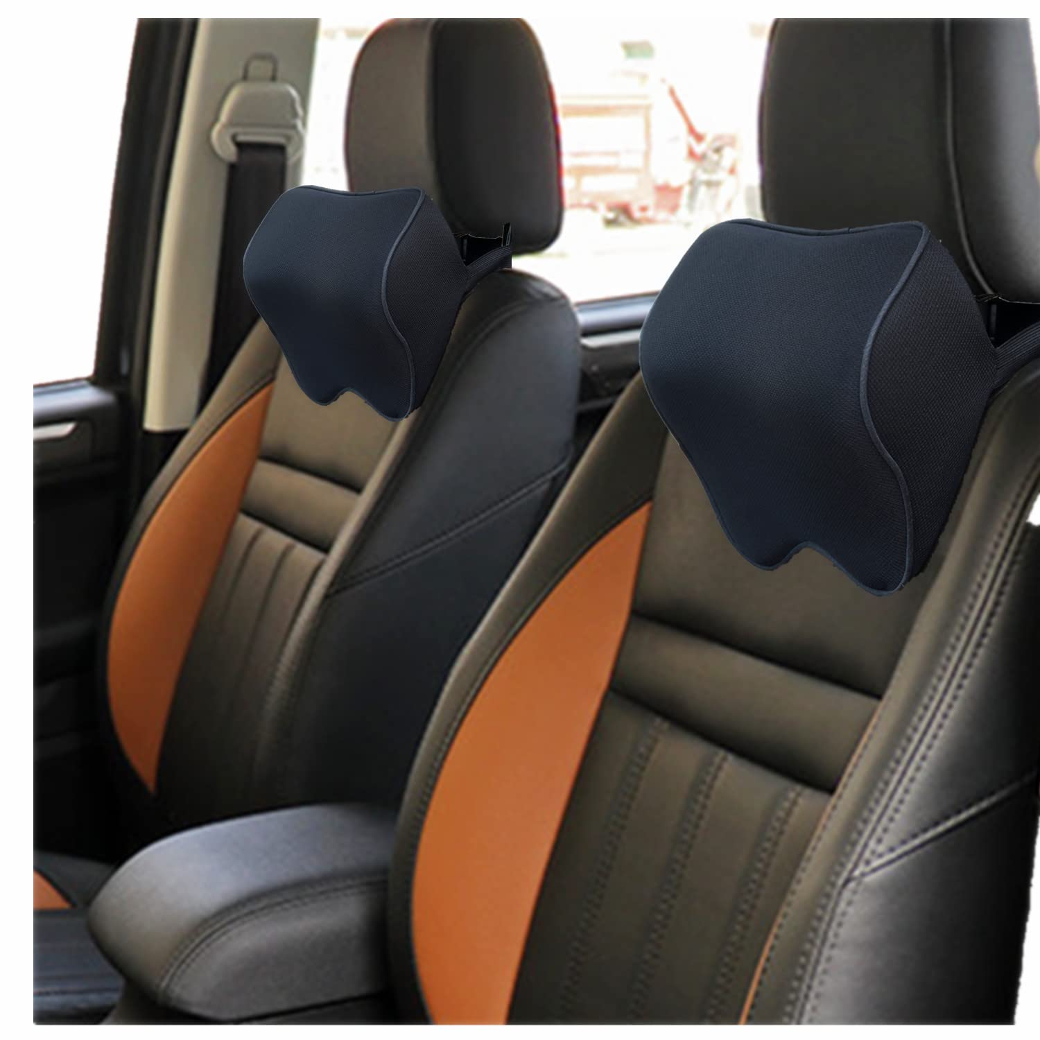 E KAINI Car Seat Neck Pillow, Headrest Cushion Relieve Neck Pain for & Muscle Tension,100% Memory Foam Neck Support Head Pillow for Ergonomic Design-image-22