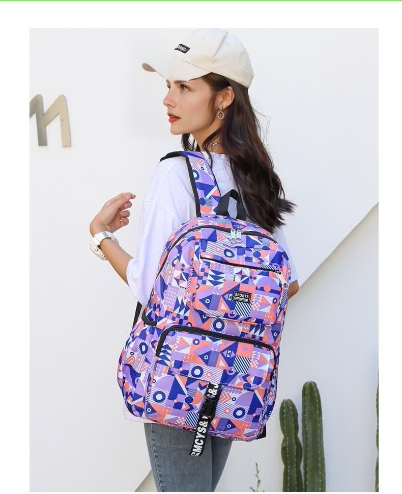 ORILOOSEN Leisure Backpack for Girls,School Bookbags for Primary and Middle School,Water Resistan Backpack (Purple) - Image 8