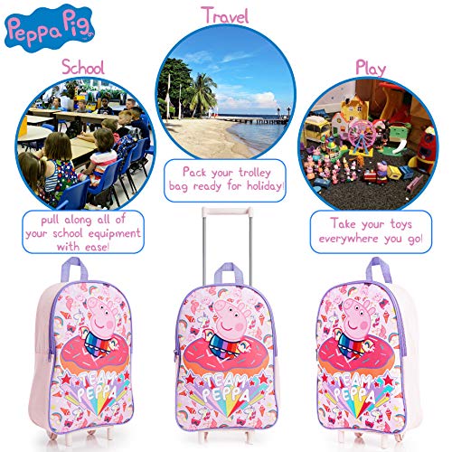 Peppa Pig Eenhoorn koffer voor meisjes en kinderen trolley handbagage met 2 wielen, praktische draagtas voor kinderen… - Afbeelding 5
