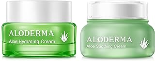 Aloderma Set de crema facial de aloe, 2 pieza...