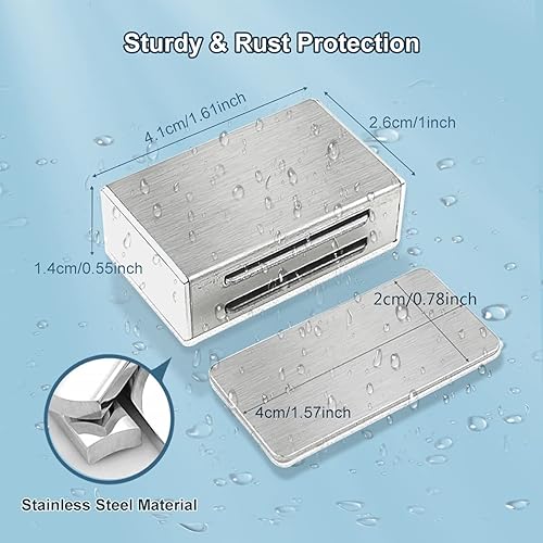 Miniatura 5 de AOSITE - Adhesivo magnético para puerta, paquete de 12 imanes de gabinete de cocina para cierre de puerta de gabinete, cierre magnético sin