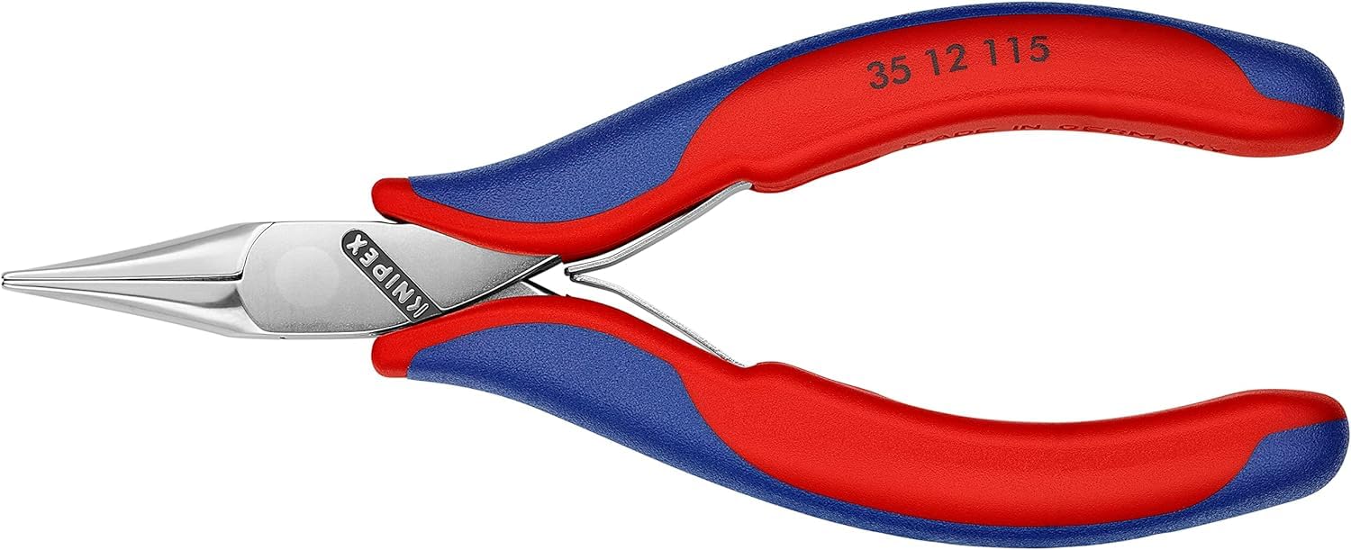Knipex Pince de préhension pour l'électronique avec charnière entrepassée avec poignées multimatières 115 mm, 35 12 115