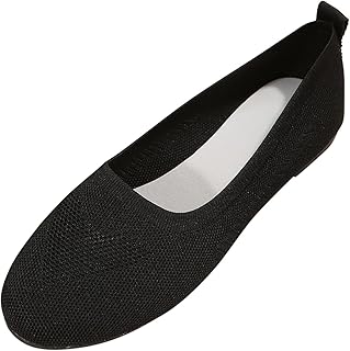 VBEDKDEB Ballet Flats Women Soft Sole Ballet Shoes Non-Slip Flat Pointed Toe Breathable Slip On Loafer Women Balerina Shoes Women Comfortable