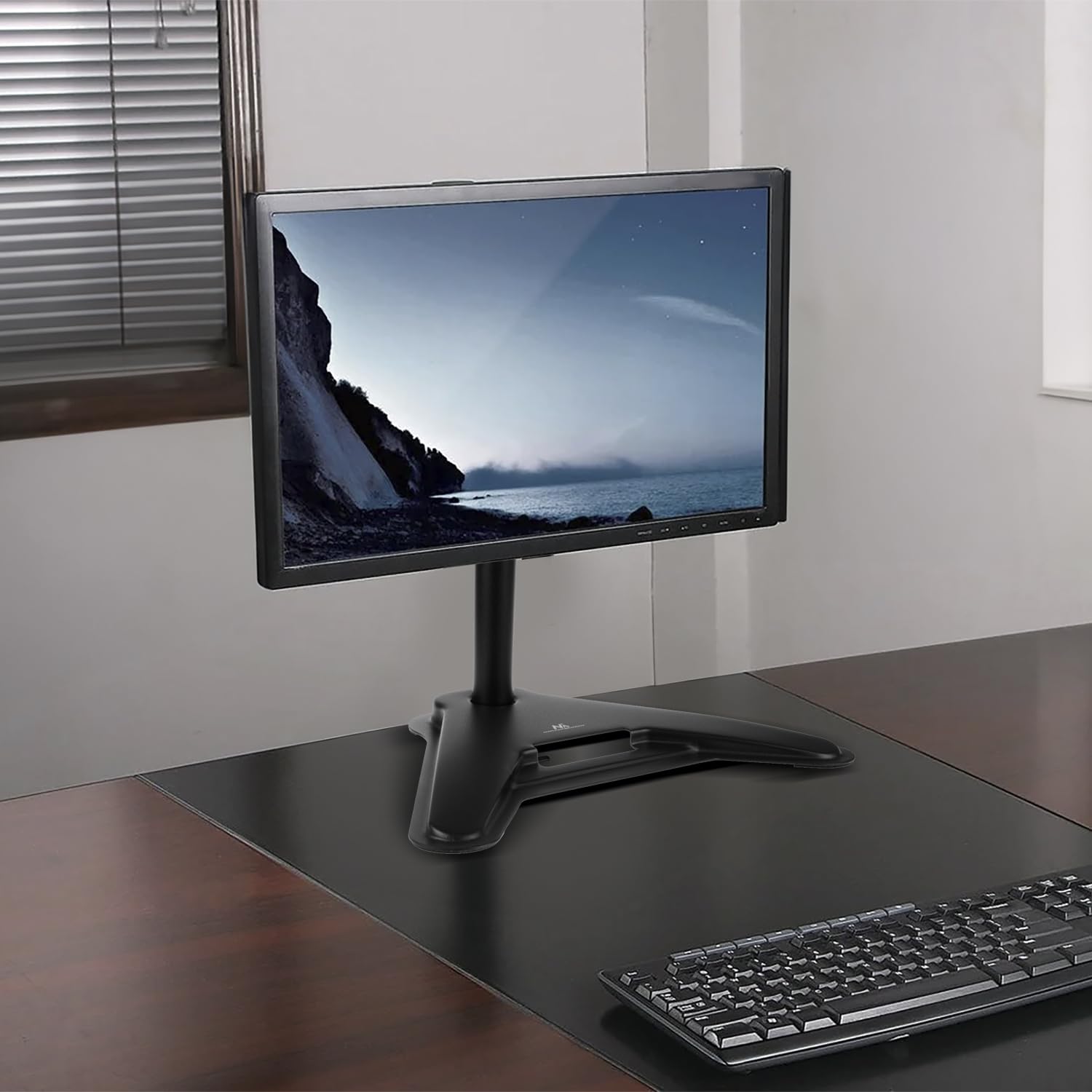 Maclean Supporto da scrivania per Monitor, TV max VESA 100x100, Rotazione 360°, Inlinazione, per Diagonale 13-27", 8kg, MC-987