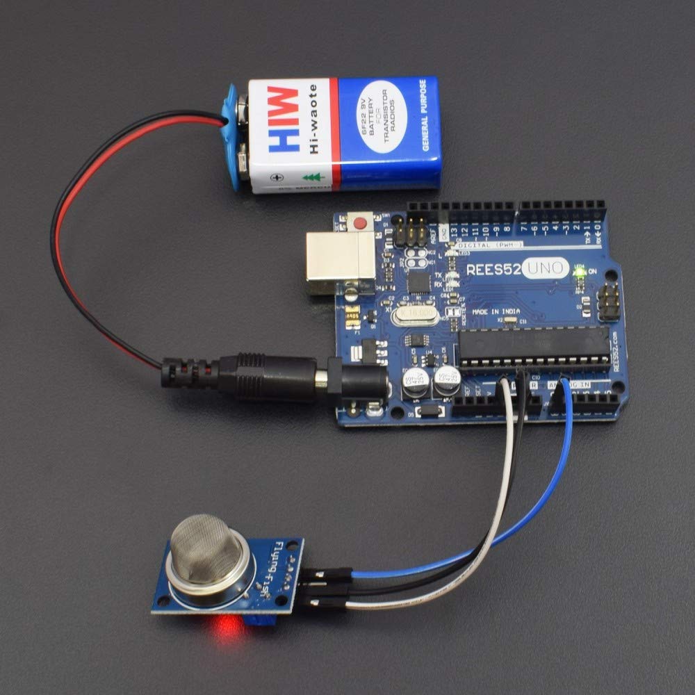 REES52 Testing A MQ-9 Gas Sensor Interfacing with Arduino Uno with Step by Step Instruction Manual - KT894