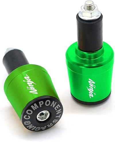 78 Handlebar Grips Plug Slider Handle Bar Ends for Kawasaki Ninja 1000 250R 300 400 650R ZX10R Z750 Z800 Z900RS Z1000SX ER6N Color Green Size 78