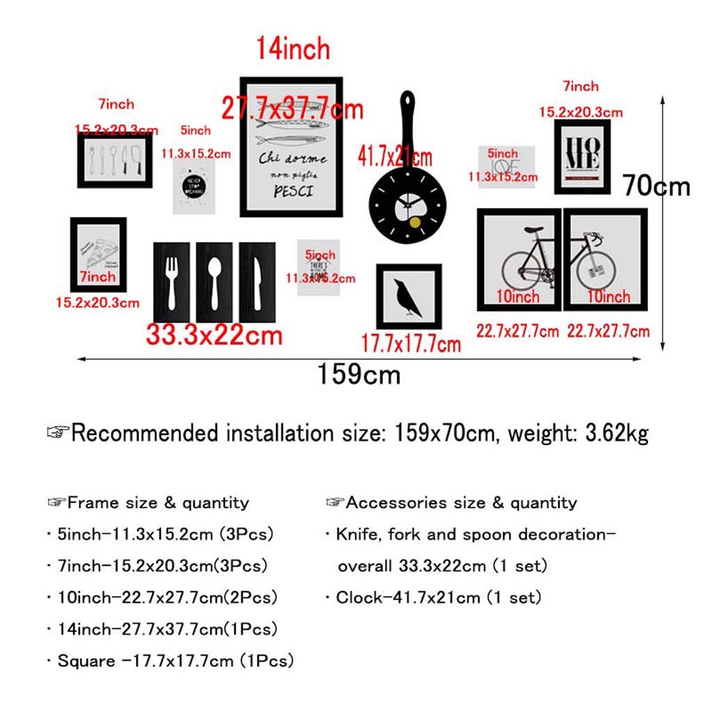 Amazon.com - ZXW Photo Wall Set, Combination Frame, Mix and