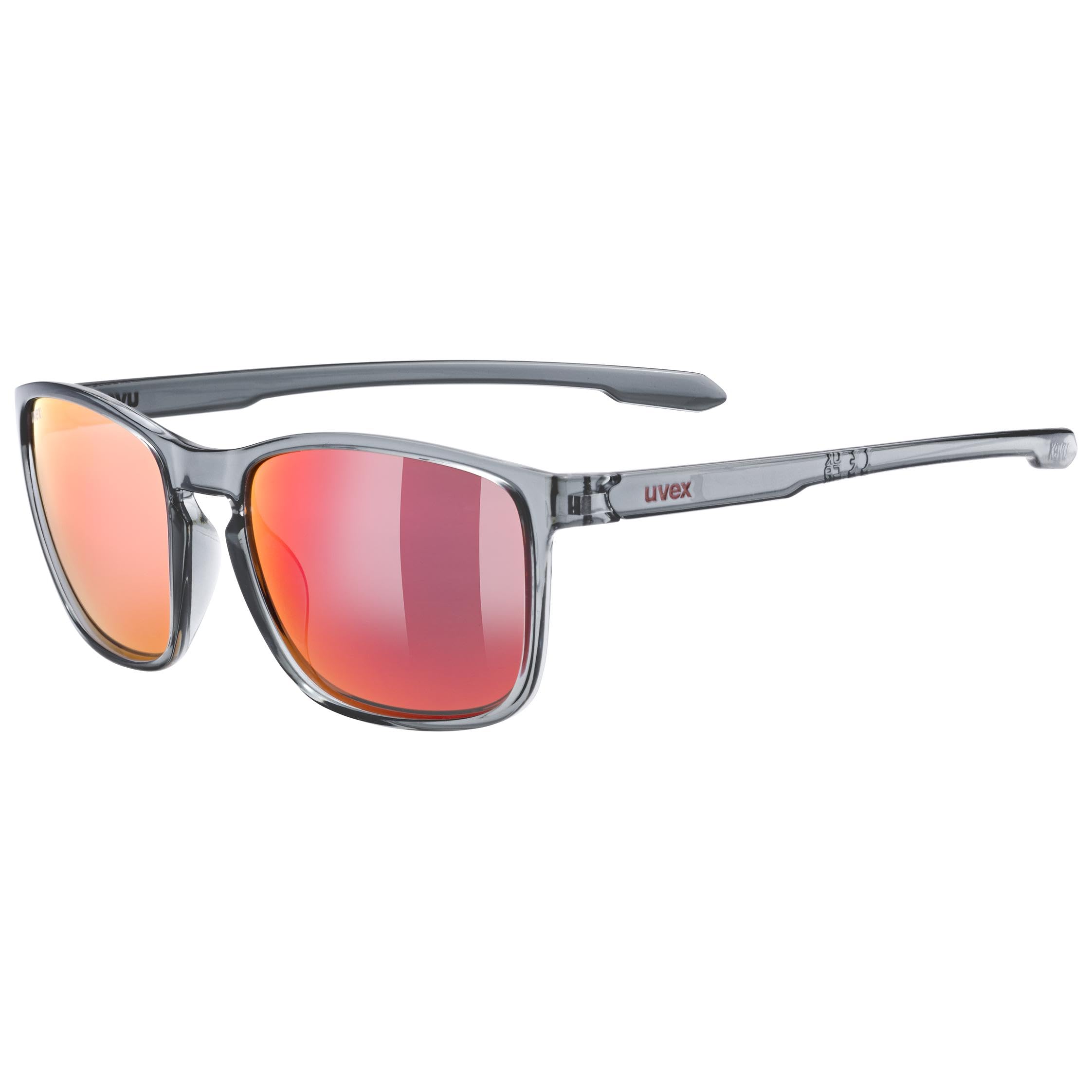 Uvex LGL 52 - sun glasses for adults - strong UV protection - contrast enhancing - smoke - one size