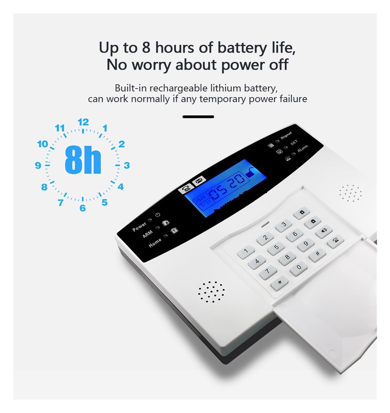 Sistema di Allarme di Sicurezza Domestica, Smart Allarme Wireless gsm di Allarme antifurto Sicurezza Domestica Messaggio Gratuito Push Tuya App 11 Lingua(Set 07)