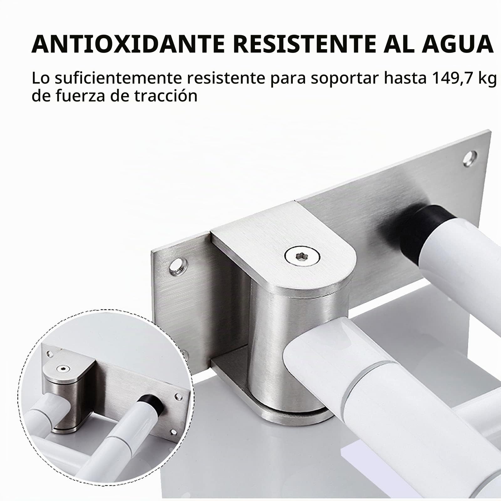 Barra de Apoyo para Inodoro, Plegable Baño De La Barandilla Antideslizante Montaje en Pared Mango de Agarre para Inodoro para Ancianos y Discapacitados (Carga hasta 150 kg (330 lb))
