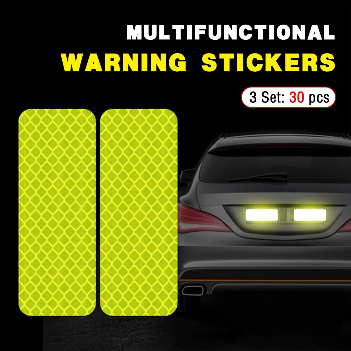 Stickers Brillantes Pegatinas Reflectantes Para Bicicleta, Ropa O Cascos - Autoadhesivas, Resistentes Al Agua Y UV Cinta Reflectante Adhesiva