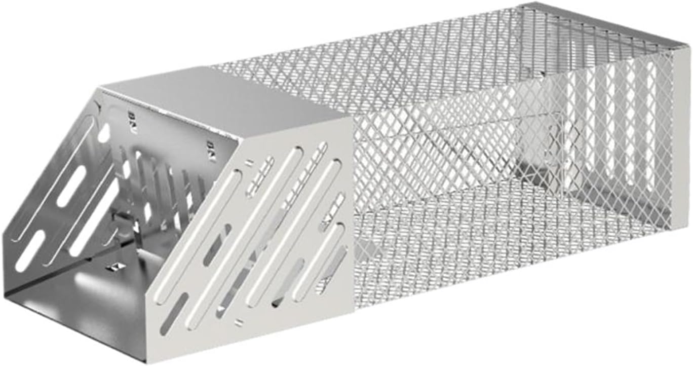 Rat Traps,Automatic Cycle Mouse Trap Indoor and Outdoor Mousetraps Iron Mesh Household Mousetraps Self-Locking Household Gadgets Metal