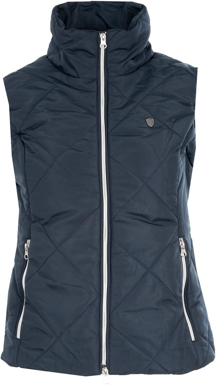 HORZE Gina Women's DARK BLUE Water Repellent Quilted Slim Fit Padded Vest (US 12/EU 42)