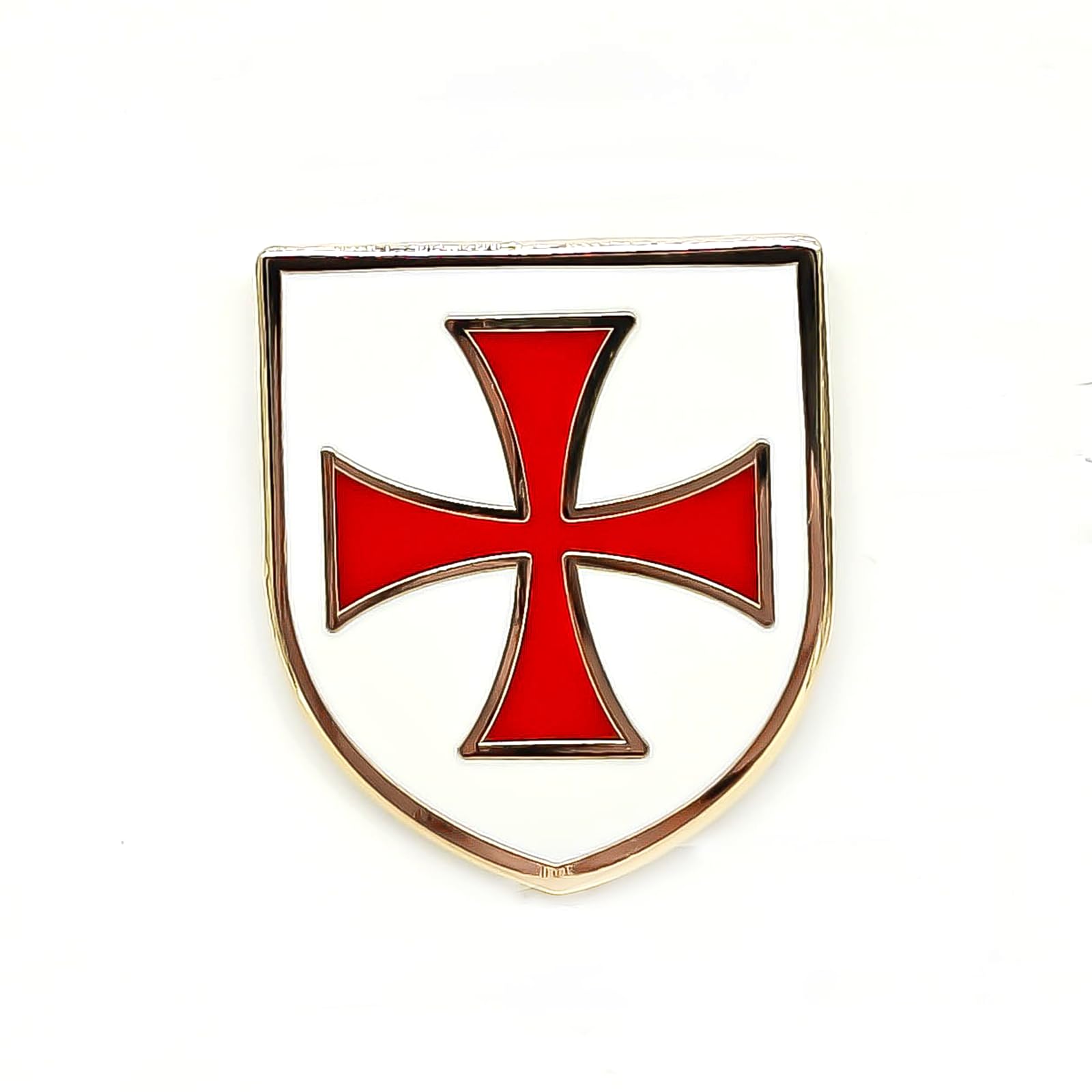 Knights Templar Enamel Pin - Theme Series - Enamel Lapel Pin - Plated Badge for Clothing, Bags, and Lanyards