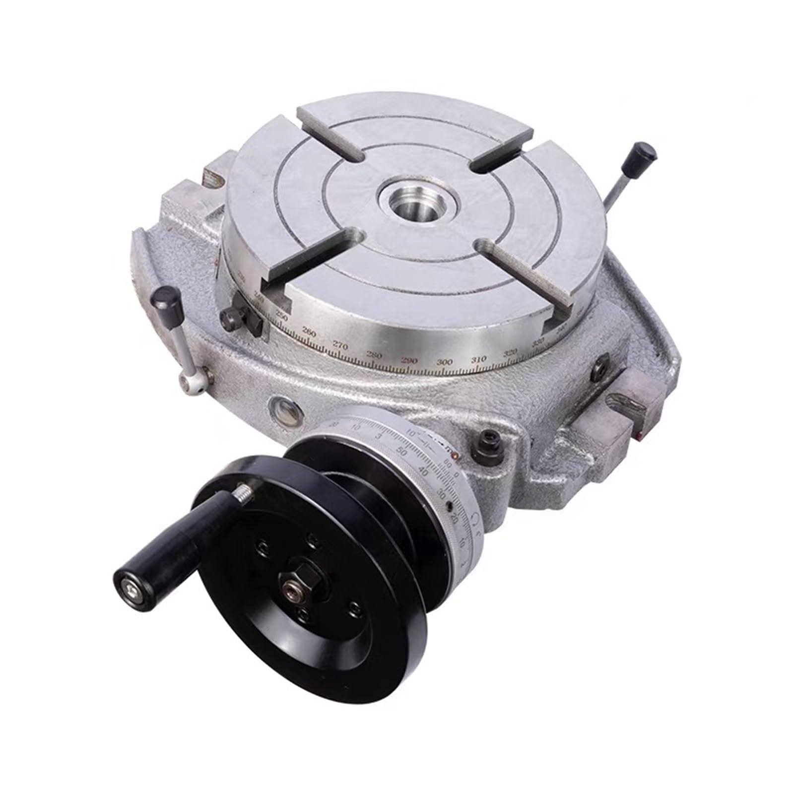 Mesa Rotativa TS160A/TS200A Para Fresadoras, Indexación 360° De Alta Precisión, Para Taladrado O Fresado De Indexación, Mecanizado De Superficies Circulares Y Líneas Rectas(200mm)