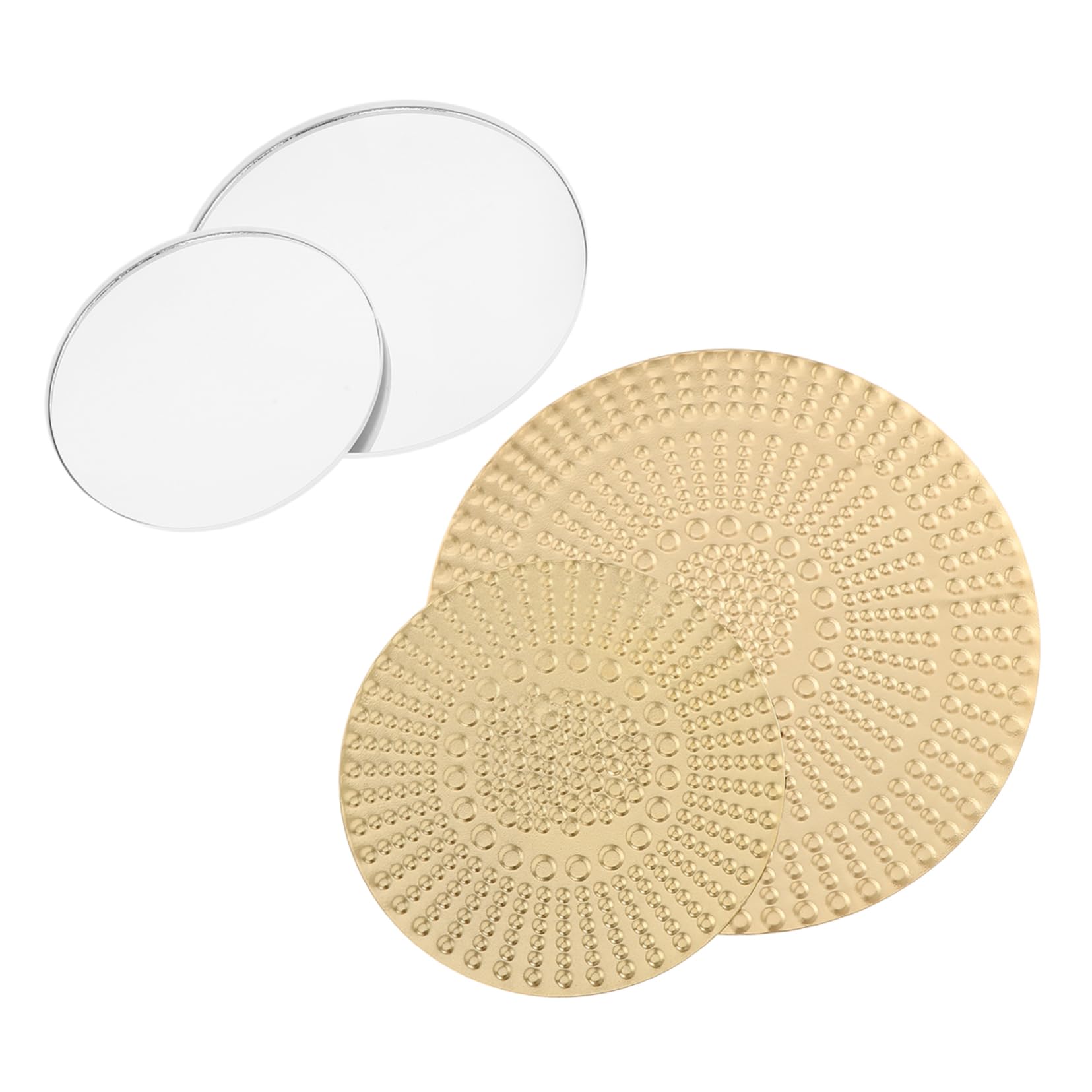 Gatuida Set di Decorazioni Murali in Metallo Specchio Rotondo Moderno per Salotto e Corridoio