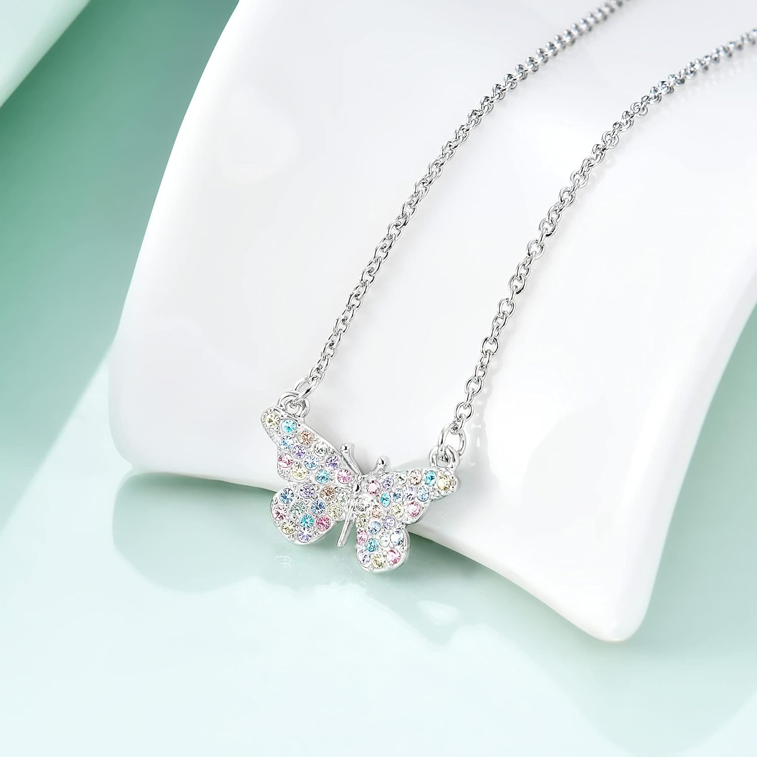 Butterfly Necklace Gifts for Girls Women,Butterfly Pendant Necklaces Jewelry Gift for Butterfly Lovers - Image 2