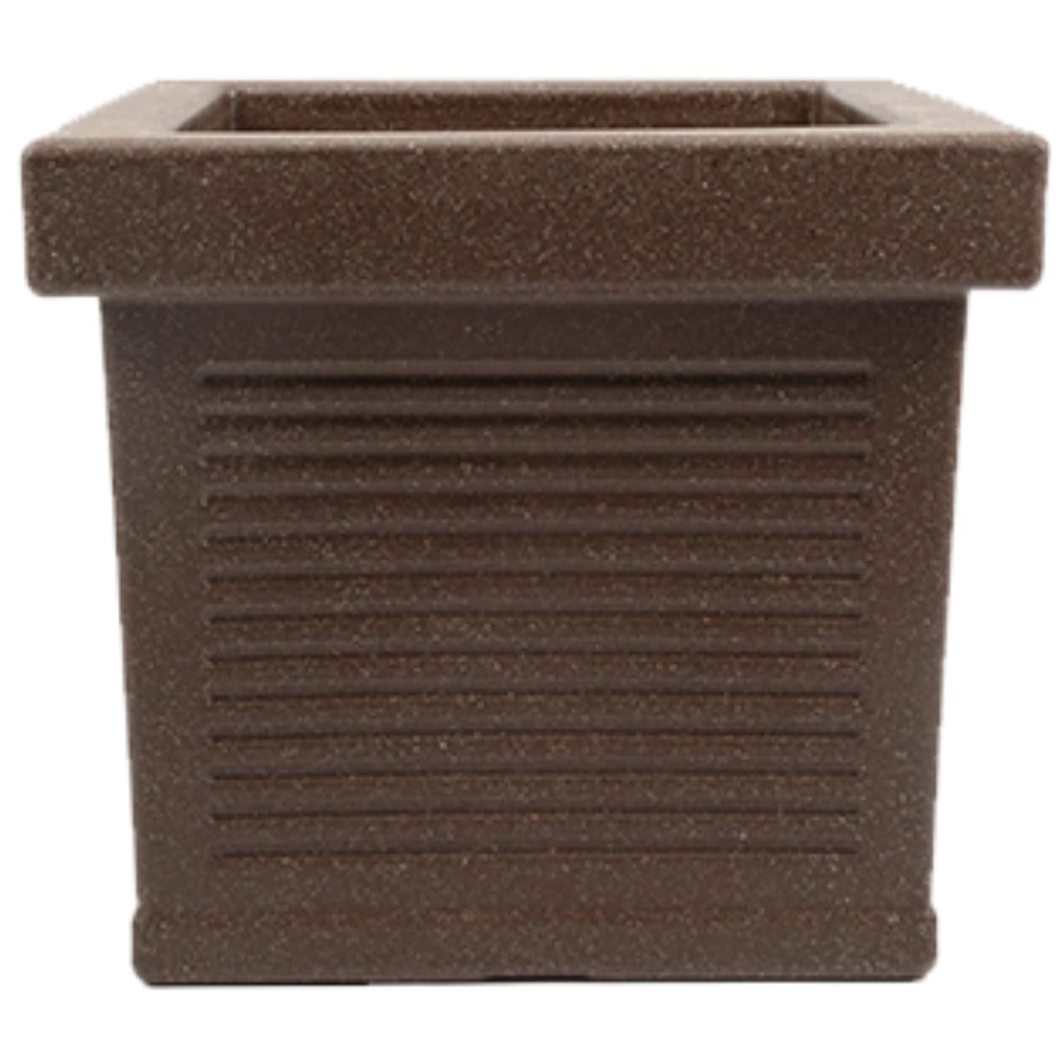 Hug A Plant | Cubo 70 Rotomolded Square Plastic Big | Large | Durable Pots & Planters for Landscaping|Fruit Plants|Outdoor|Indoor Garden (70CM | 27.5 INCH, Square, Brown Stone Finish)