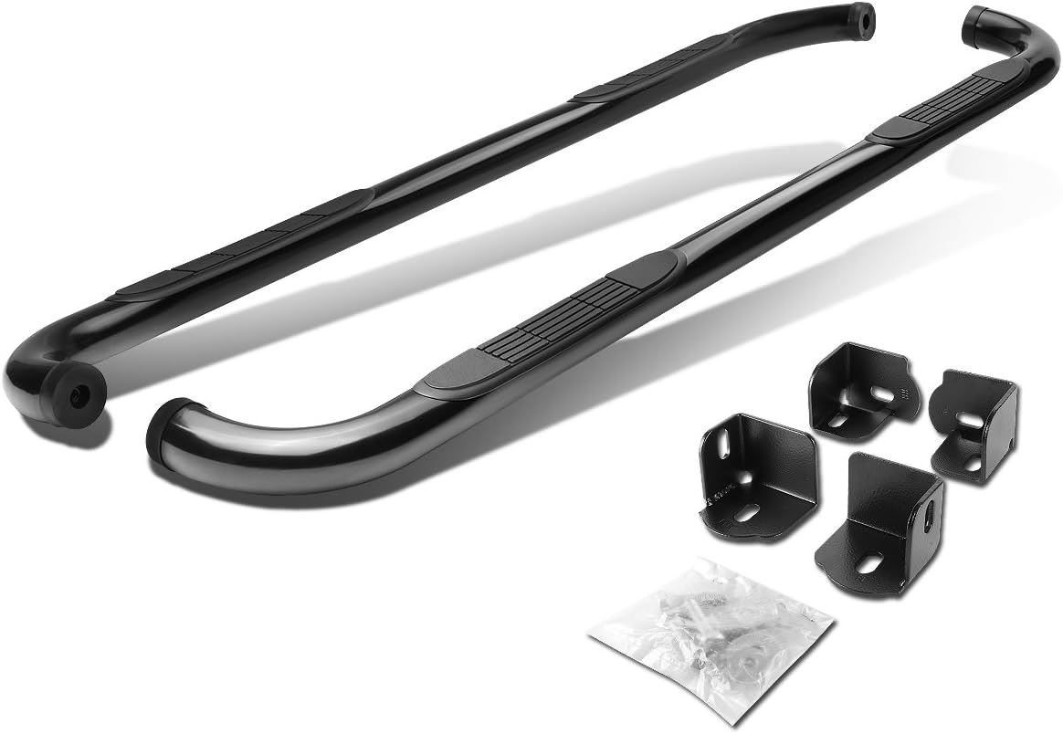 DNA MOTORING STEPB3004BK Stainless Steel 3" Side Step Nerf Bar