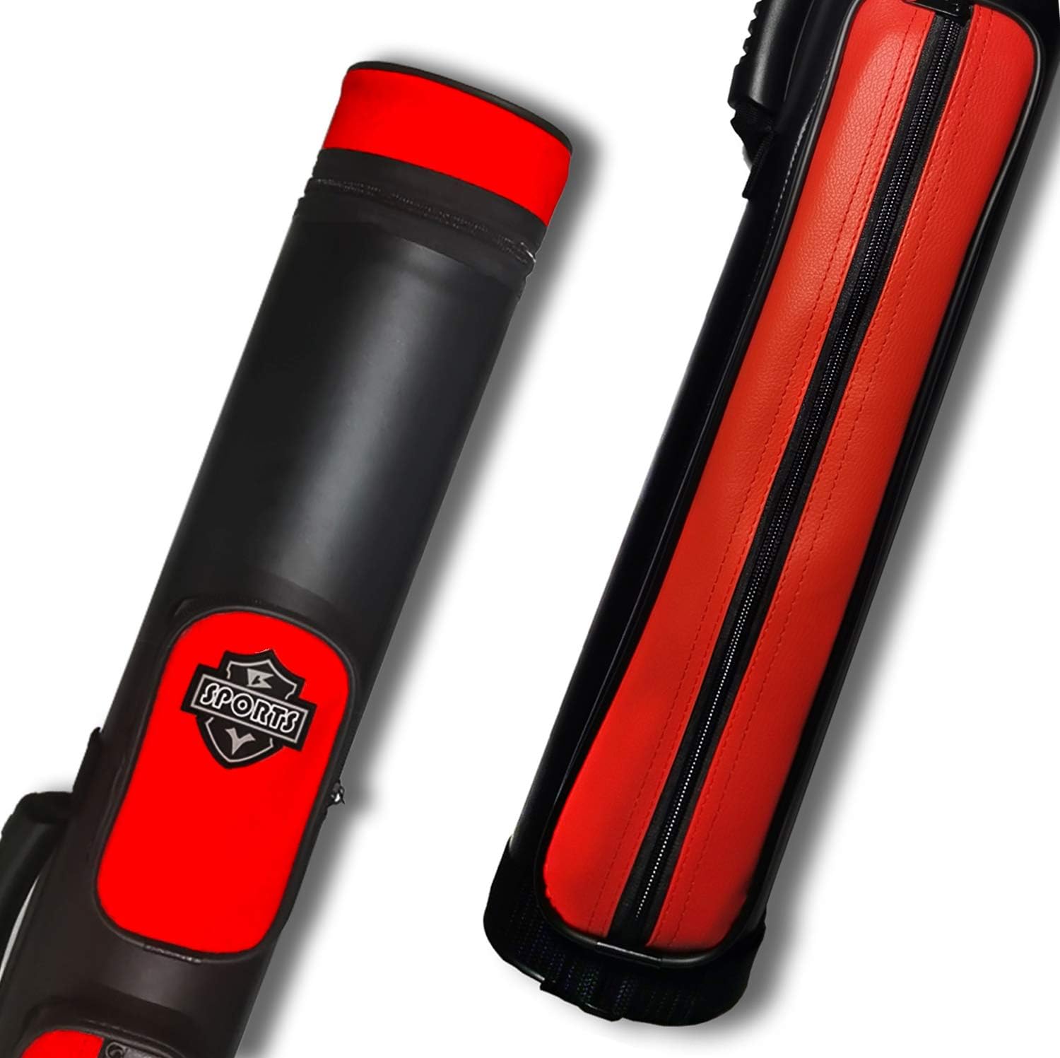 2x2 Hard cue case Oval Pool Cue Billiard Stick Carrying Case A06-Red