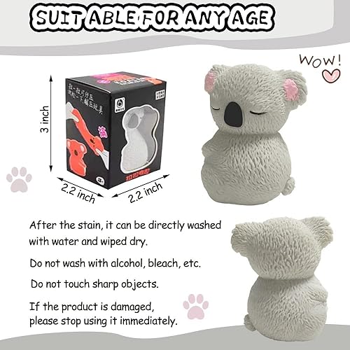 Miniatura 5 de Koala Fidget Toy Squeeze Toys Elasticity Fidget Koala Toys Squeeze Unzip Toys Hand Grip Ansiedad Juguetes Sensoriales Stress Grey Koala Juguetes