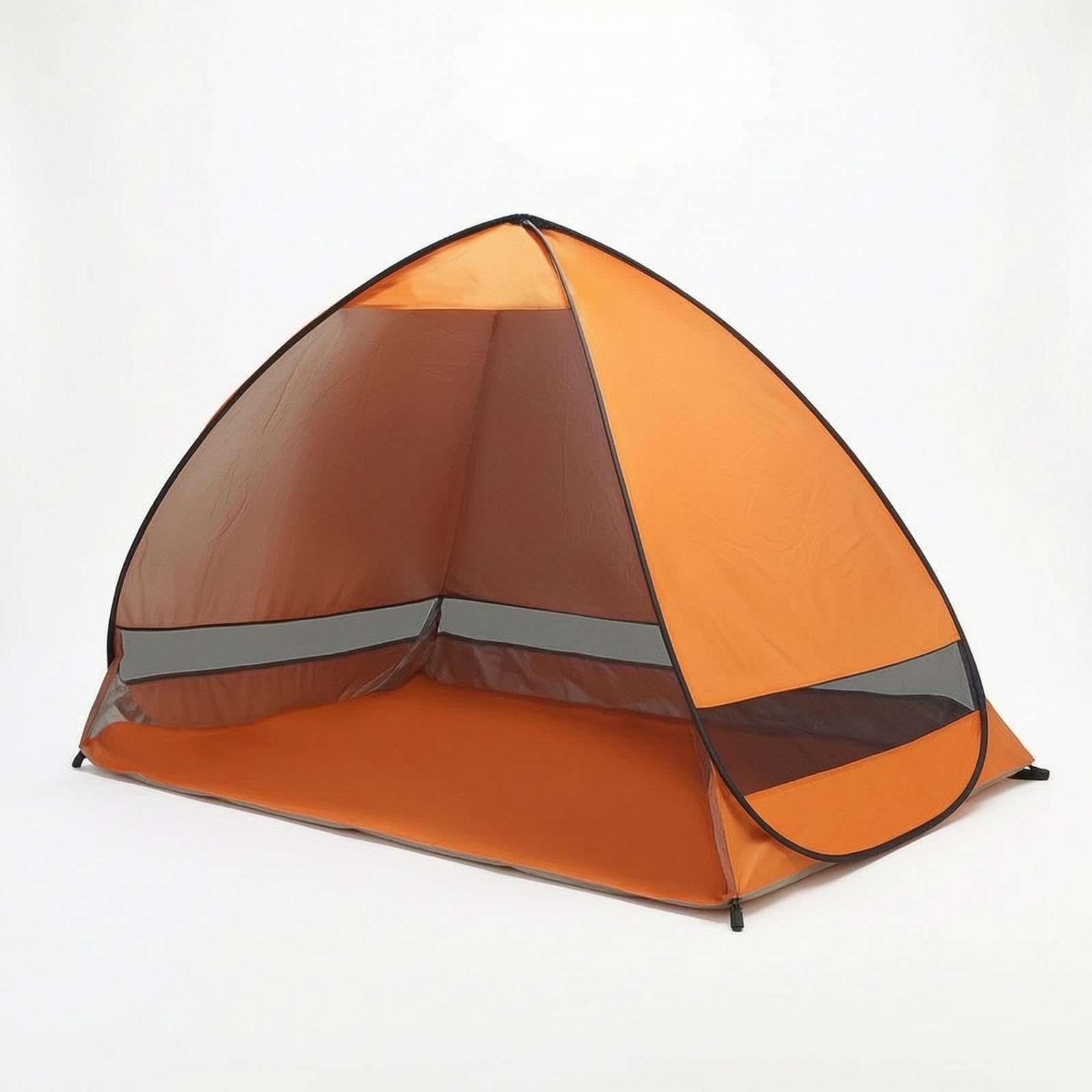 Dome Beach Tent Automatic Self Assembling Beachside Shelter Ventilated Tent for Families, Camping Orange-image-35