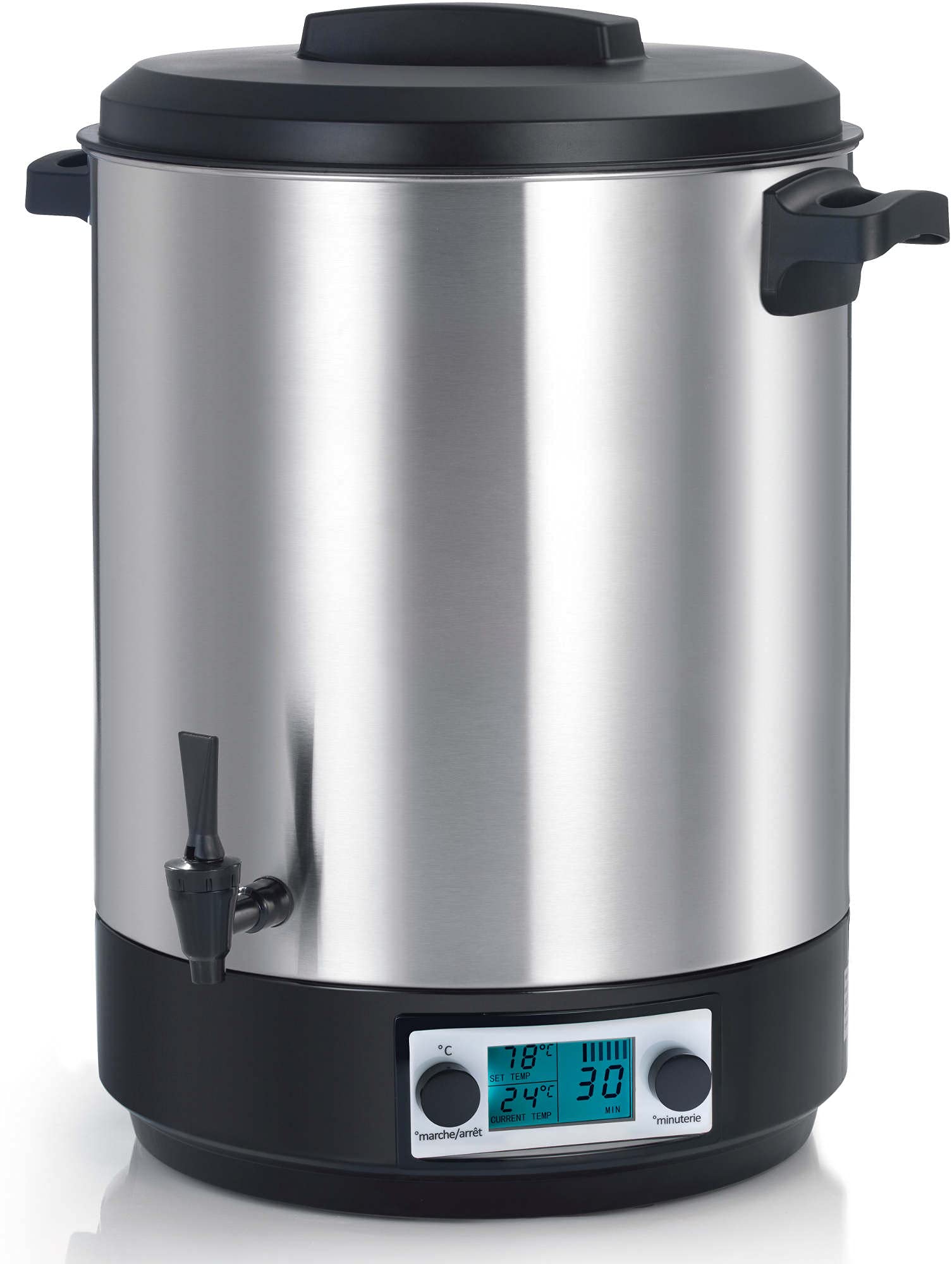 Stérilisateur De Bocaux Électrique Cuve Inox Avec Écran Lcd Robinet Et Minuteur 45l 2500w - KCPST45XXL.LCD