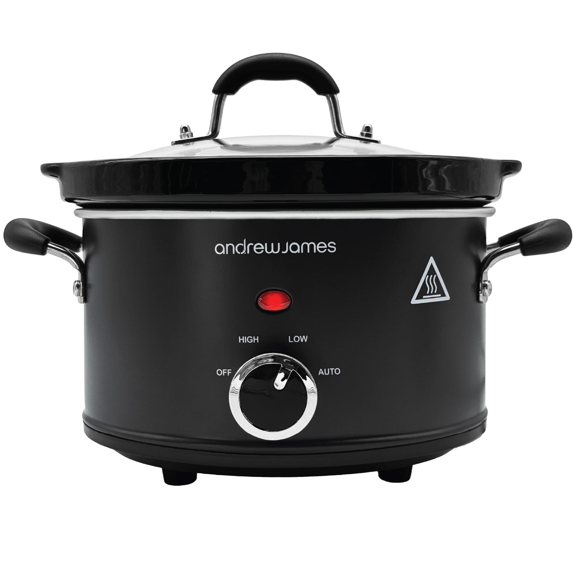 1.5L Slow Cooker - Roast-to-Rest – Compact Small Slow Cooker for 1–2 People with Oven-Proof Ceramic Pot, Easy-Clean Design, 3 Heat Settings & Glass Lid