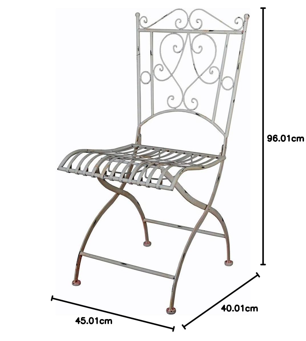 Nostalgiczne krzesło ogrodowe metalowe krzesło białe krzesło shabby chic