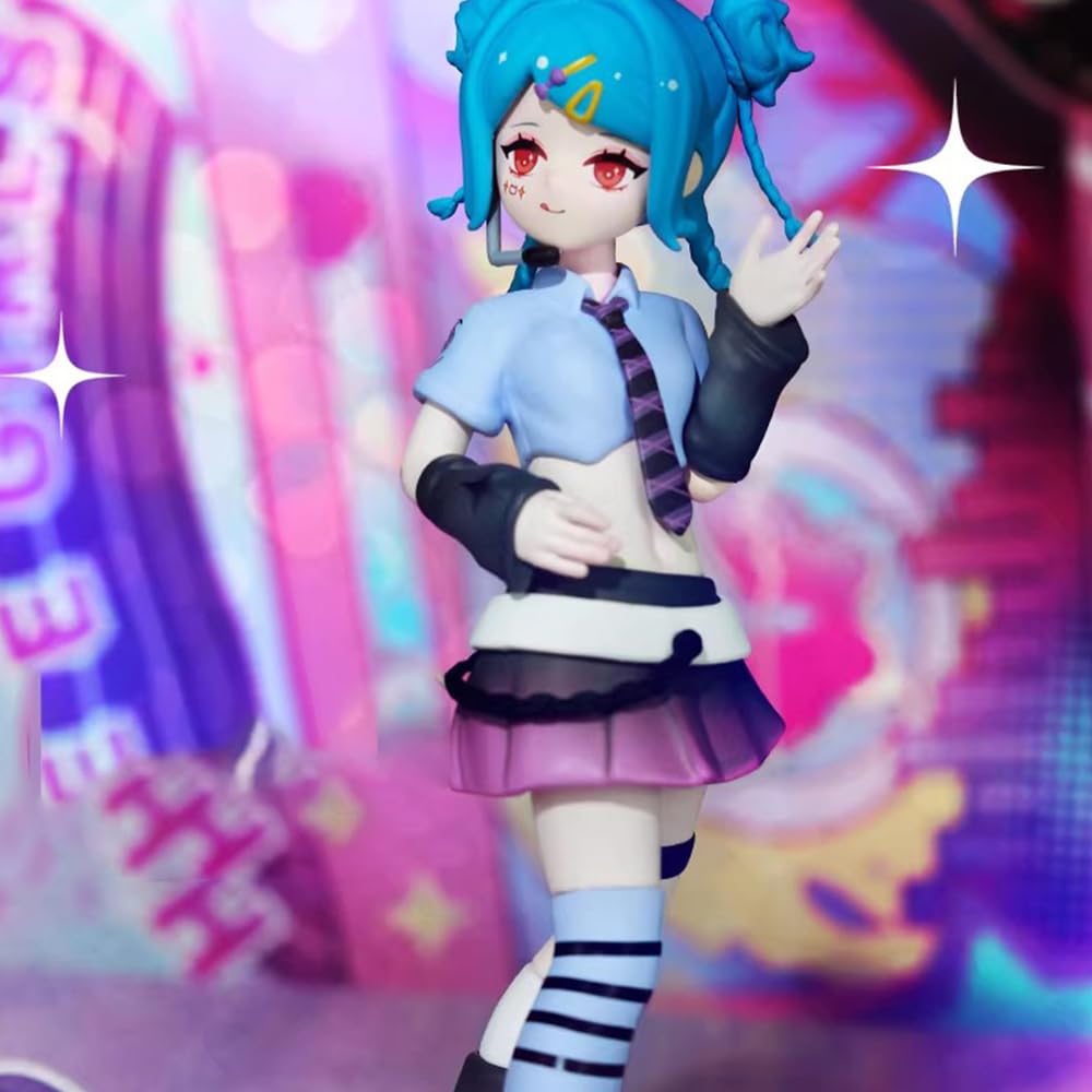 niannyyhouse Anime Blind Box Figur Sammelpuppen Haee Mädchen Musikshow Serie Niedliche Ornamente (6PCs)